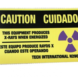 N2904E CAUTION X-RAY SAFETY SIGN E/S