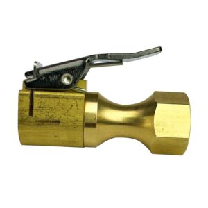 Tech Tire Repair Brass Lock On Flow Through Air Chuck with 30 degree reverse angle